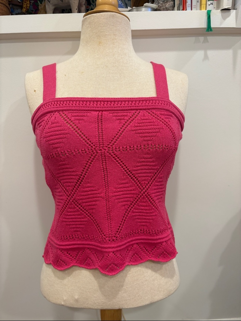 St. John Sport knit tank with built in mesh
